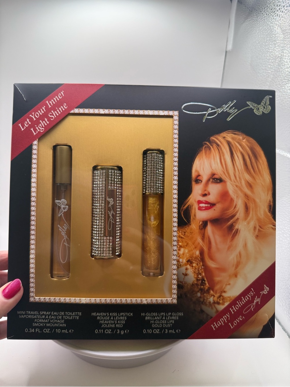 Dolly Parton Holiday Lip Trio - Gold & Clear Shades